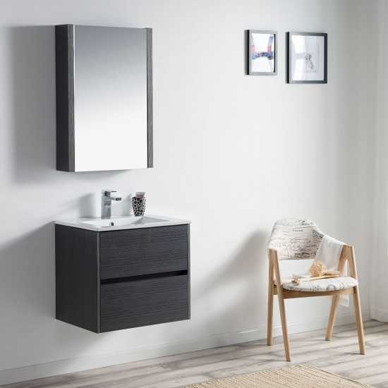 Valencia 24 Inch Vanity Base Only - Silver Grey