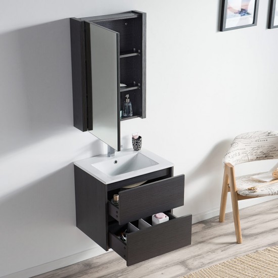 Valencia 24 Inch Vanity Base Only - Silver Grey