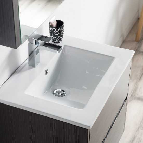 Valencia 24 Inch Vanity Base Only - Silver Grey