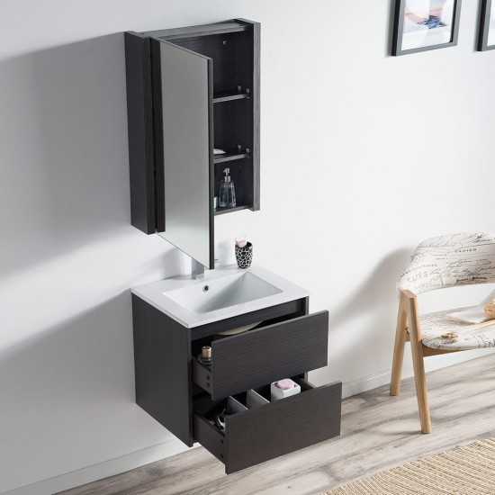 Valencia 24 Inch Vanity with Ceramic Sink - Silver Grey