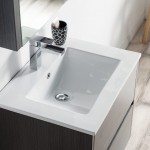 Valencia 24 Inch Vanity with Ceramic Sink - Silver Grey