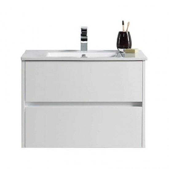 Valencia 30 Inch Vanity with Ceramic Sink - White