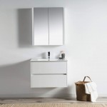 Valencia 30 Inch Vanity with Ceramic Sink & Medicine Cabinet - White