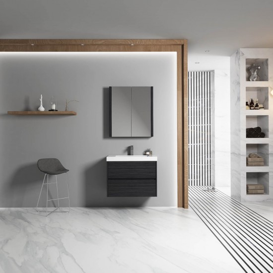Valencia 30 Inch Vanity Base Only - Silver Grey