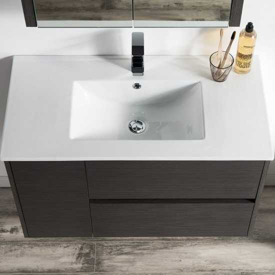 Valencia 36 Inch Vanity Base Only - Silver Grey