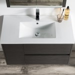Valencia 36 Inch Vanity with Ceramic Sink & Medicine Cabinet - Silver Grey