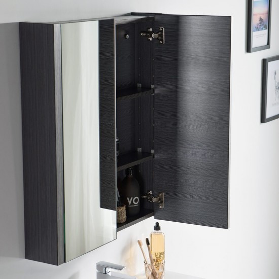 Valencia 36 Inch Vanity with Ceramic Sink & Medicine Cabinet - Silver Grey