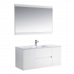 Valencia 48 Inch Single Vanity with Ceramic Sink & Mirror - White