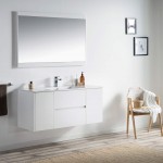 Valencia 48 Inch Single Vanity with Ceramic Sink & Mirror - White