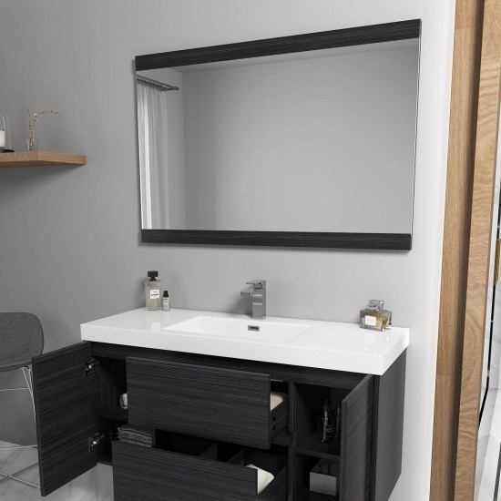 Valencia 48 Inch Single Vanity Base Only - Silver Grey