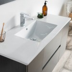 Valencia 48 Inch Single Vanity Base Only - Silver Grey