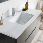 Valencia 48 Inch Single Vanity with Ceramic Sink - Silver Grey