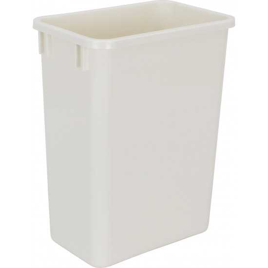 Kit including Top Mount Soft-close Double Trash Can Unit - for 15" Opening with White 35 QT Trashcans