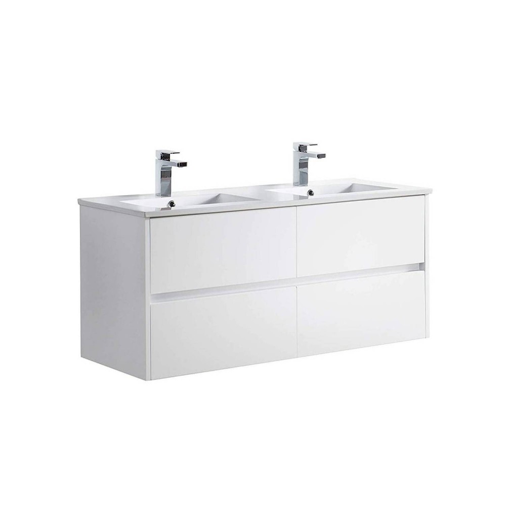 Valencia 48 Inch Double Vanity Base Only - White