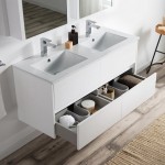 Valencia 48 Inch Double Vanity Base Only - White