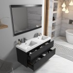 Valencia 48 Inch Double Vanity Base Only - Silver Grey