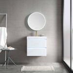 Jena 24 Inch Vanity Base Only - Calacatta White
