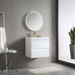 Jena 24 Inch Vanity Base Only - Calacatta White