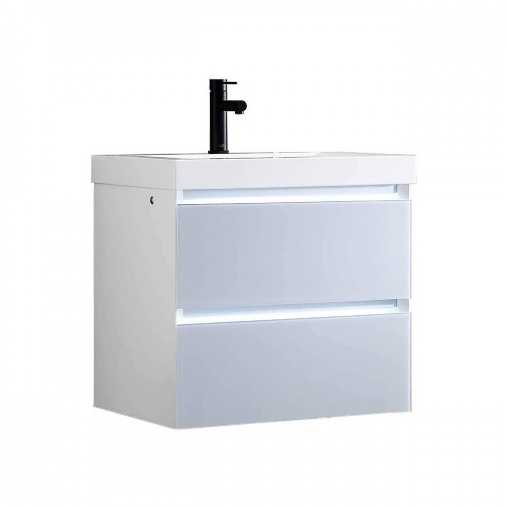 Jena 24 Inch Vanity with Acrylic Sink - Light Grey