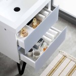 Jena 24 Inch Vanity with Acrylic Sink - Light Grey