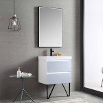 Jena 24 Inch Vanity with Acrylic Sink - Light Grey