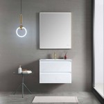 Jena 30 Inch Vanity with Ceramic Sink - Calacatta White