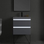 Jena 30 Inch Vanity with Acrylic Sink - Calacatta White
