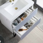 Jena 30 Inch Vanity with Ceramic Sink - Light Grey