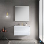 Jena 36 Inch Vanity Base Only - Calacatta White