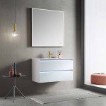 Jena 36 Inch Vanity Base Only - Calacatta White