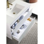 Jena 36 Inch Vanity Base Only - Calacatta White