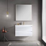 Jena 36 Inch Vanity with Acrylic Sink - Calacatta White