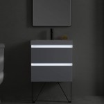 Jena 36 Inch Vanity with Acrylic Sink - Calacatta White