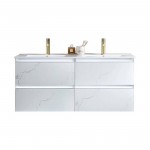 Jena 48 Inch Vanity Base Only - Calacatta White