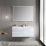 Jena 48 Inch Vanity Base Only - Calacatta White
