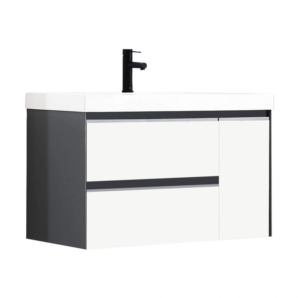 Berlin 36 Inch Vanity with Acrylic Sink - White