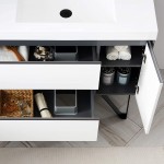 Berlin 36 Inch Vanity with Acrylic Sink - White