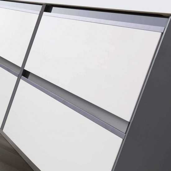 Berlin 36 Inch Vanity with Acrylic Sink - White