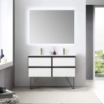 Berlin 48 Inch Vanity Base Only - White