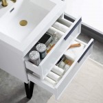 Sofia 24 Inch Vanity with Acrylic Sink - White