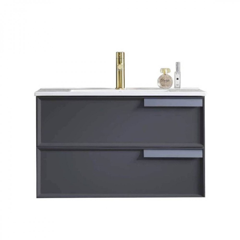 Sofia 30 Inch Vanity Base Only - Matte Gray