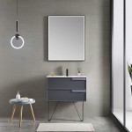 Sofia 30 Inch Vanity Base Only - Matte Gray