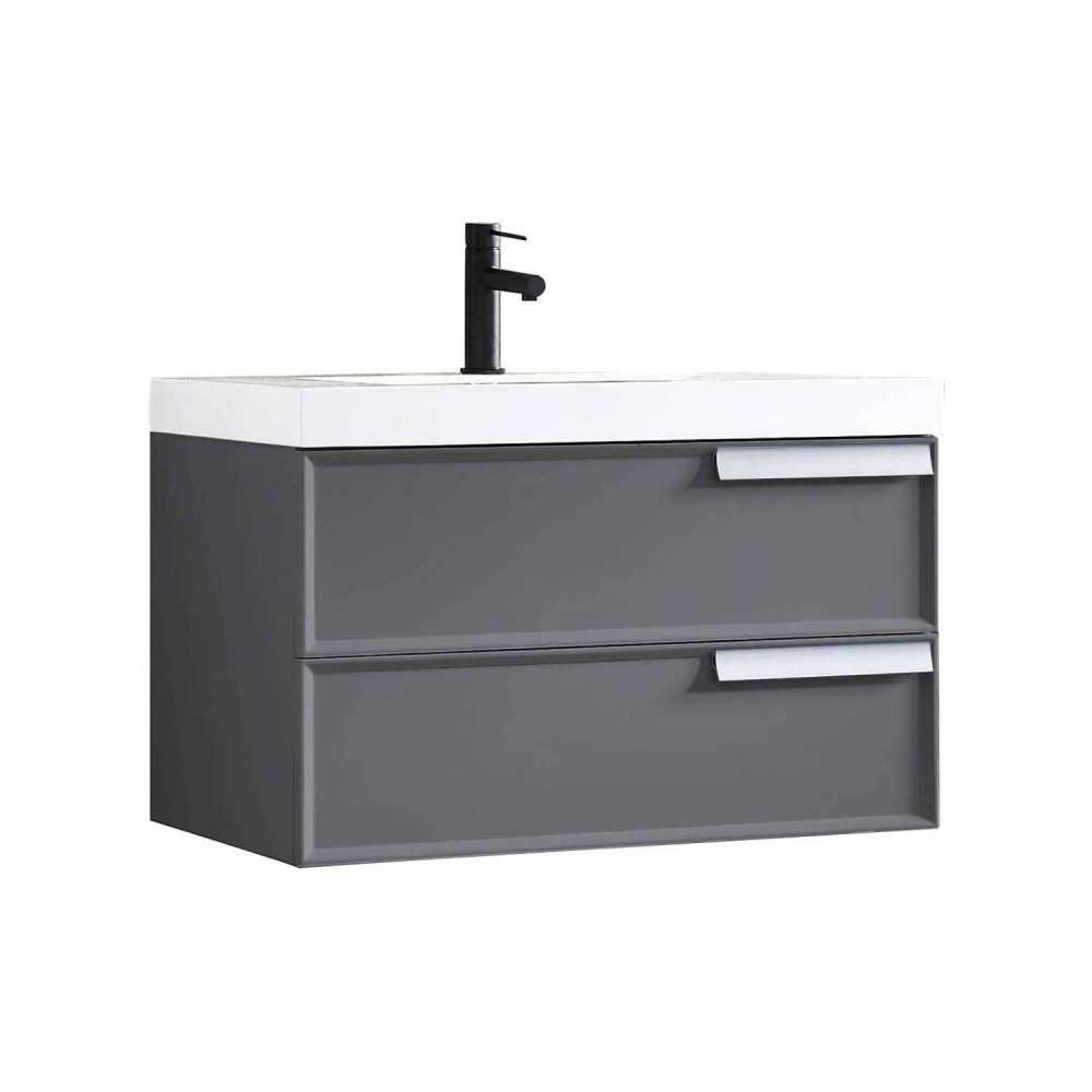 Sofia 36 Inch Vanity Base Only - Matte Gray