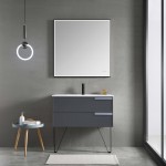 Sofia 36 Inch Vanity Base Only - Matte Gray