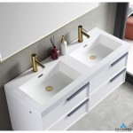 Sofia 48 Inch Vanity with Acrylic Double Sinks - White