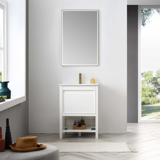 Vienna 24 Inch Vanity Base Only - White