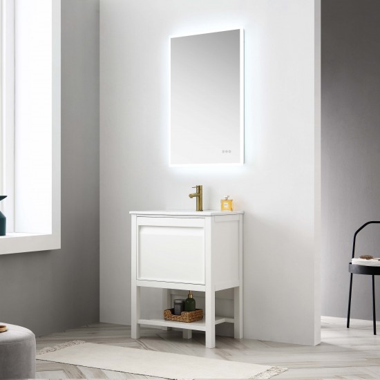 Vienna 24 Inch Vanity Base Only - White