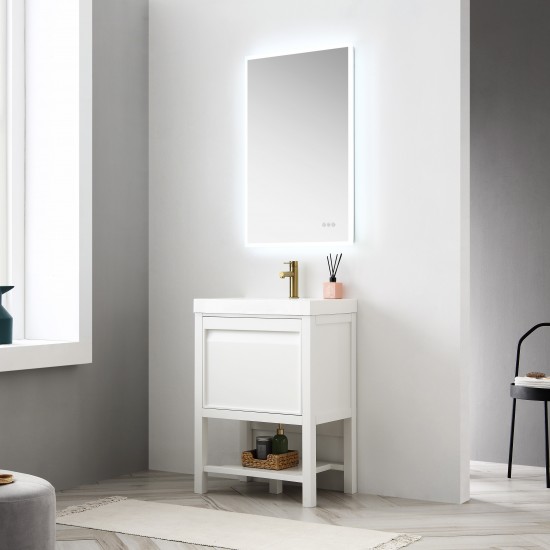 Vienna 24 Inch Vanity Base Only - White