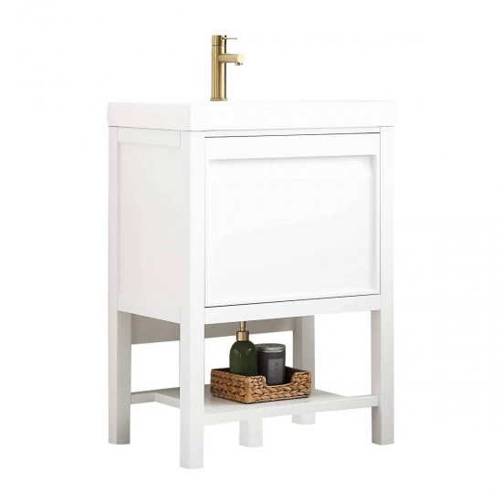 Vienna 24 Inch Vanity with Acrylic Sink - White
