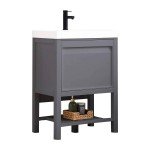 Vienna 24 Inch Vanity Base Only - Matte Gray